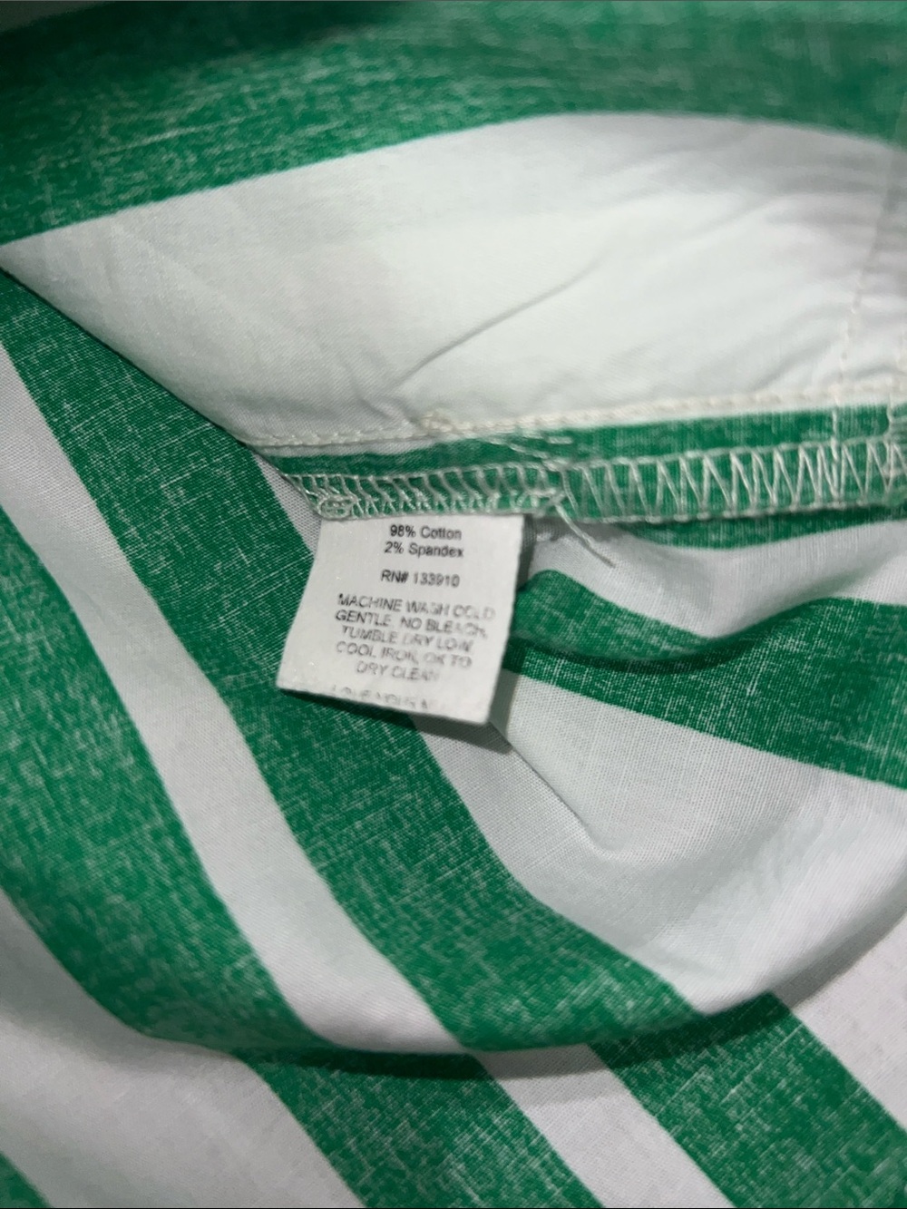 Show Me Your MuMu Green & White Vertical Stripe High-Waist Cotton Pull On Shorts - Picture 11 of 16